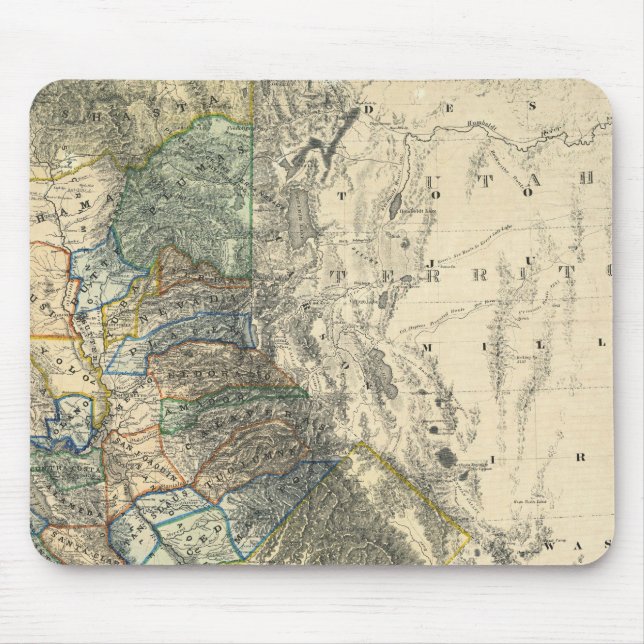 Britton and Rey's Map of California Mouse Mat (Front)