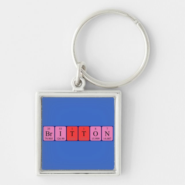 Britton periodic table name keyring (Front)