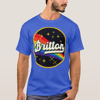 Britton Rainbow In Space Vintage Style T-Shirt