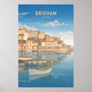 Brixham Devon Seaside Travel Poster