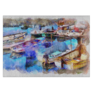 Brixham Harbour Devon UK Cutting Board