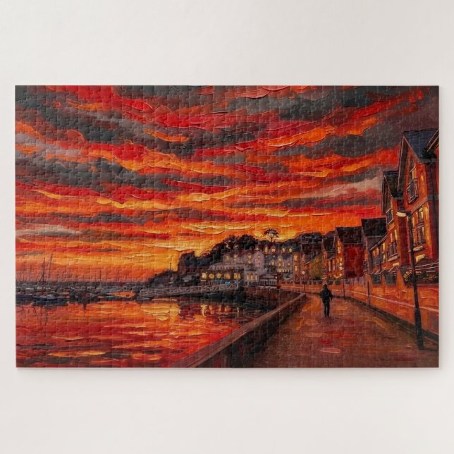 Brixham Sunrise: Gallery Edition Jigsaw Puzzle (Horizontal)