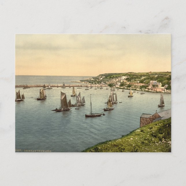 Brixham V, Devon, England Postcard (Front)