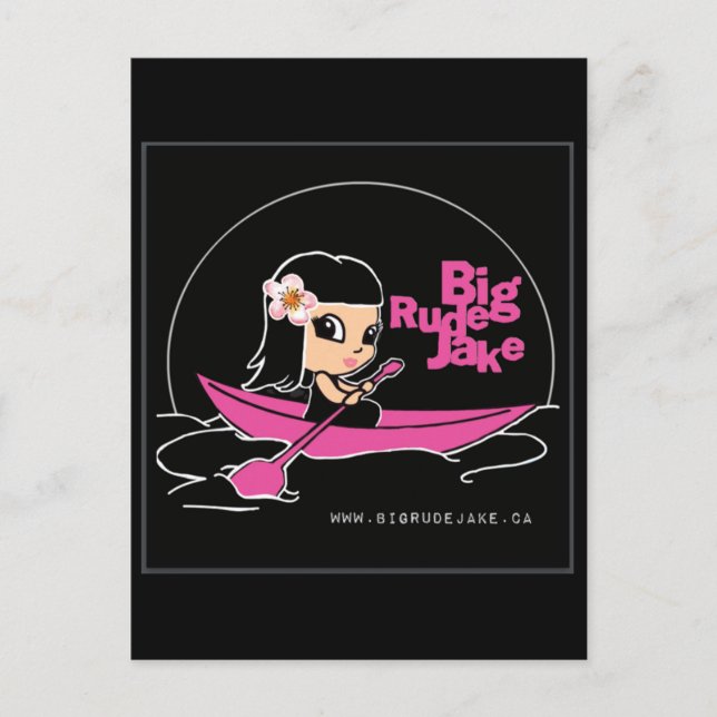 BRJ Pink Canoe Post Card (Front)