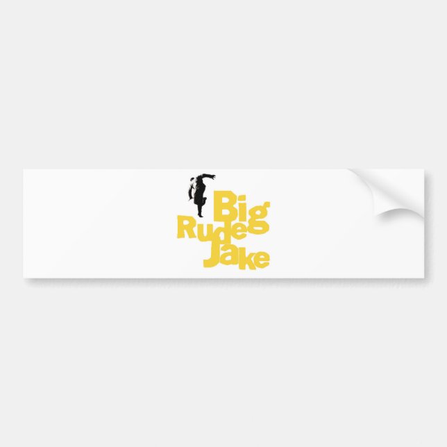 BRJ skanking man bumper sticker, white bg Bumper Sticker (Front)