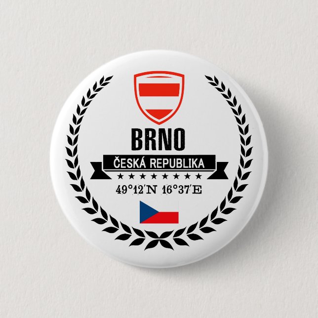 Brno 6 Cm Round Badge (Front)