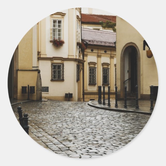 Brno, Czech Republic Classic Round Sticker (Front)