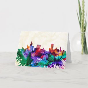 Brno Skyline Holiday Card