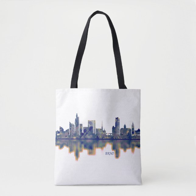 Brno Skyline Tote Bag (Front)