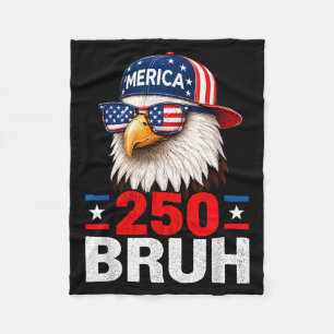 Bro 250 Anniversary Usa Boys Kids 250 Years 4th Of Fleece Blanket