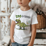 Bro-a-saurus Dinosaur Theme Kids Birthday Party T-Shirt<br><div class="desc">This super cute Bro-a-saurus unisex t-shirt (choose kids youth, toddler, or baby), designed to match kid's birthday years 1-6, matching family dino designs, is the perfect Brother tee to wear at your little one's fun Jurassic dinosaur theme birthday party - super cute family photo keepsake moment! Design features a roaring...</div>