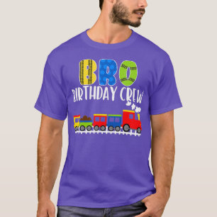 Bro Birthday Crew Railroad Train Birthday Boy T-Shirt