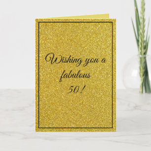 Bro Elegant Gold Custom Brother 50th Birthday Card