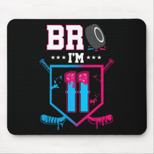 Bro I'm 11 Year Old Hockey Ice Cream Drip 11th Bir Mouse Mat