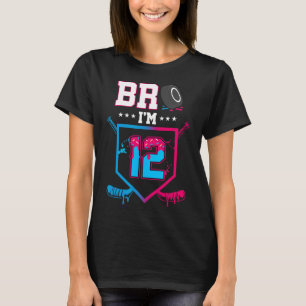 Bro I'm 12 Year Old Hockey Ice Cream Drip 12th Bir T-Shirt