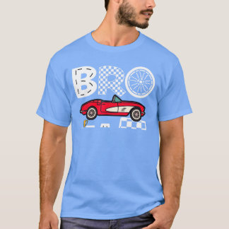 Bro Im 5 Years Old 5th Birthday Race Track Chequer T-Shirt