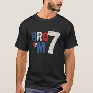 Bro I'm 7 Seven Years Old 7th Birthday American Pa T-Shirt