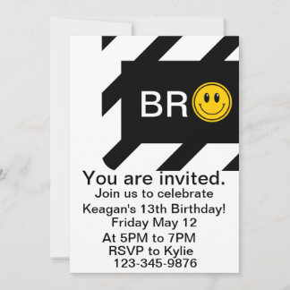 Bro It's My Birthday, Bro Birthday Party Invite