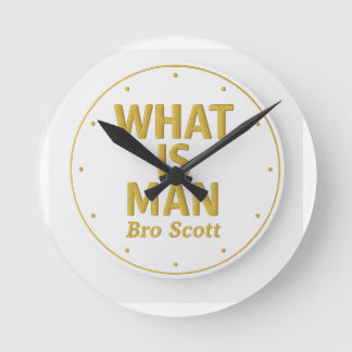 Bro Leo WHAT IS MAN Round Face Wall Clock