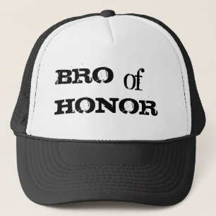 Bro of honour humour groomsman black hat