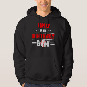 Bro Of The Birthday Boy Baseball Theme Family Bday Hoodie