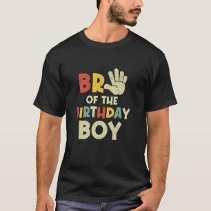 Bro Of The Birthday Boy Hi Five 5 Year Old Bday Fa T-Shirt