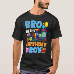 Bro Of The Birthday Boy Trains Birthday Party T-Shirt