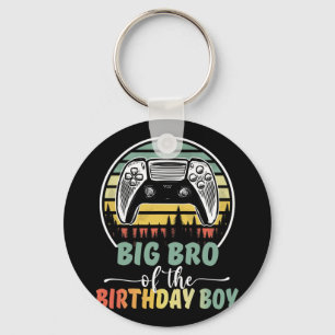 Bro Of The Birthday Boy Video Gamer Matching Famil Key Ring
