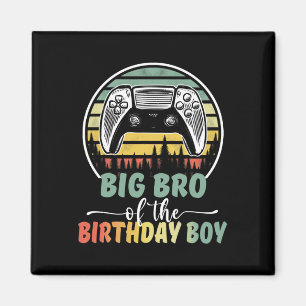 Bro Of The Birthday Boy Video Gamer Matching Famil Magnet