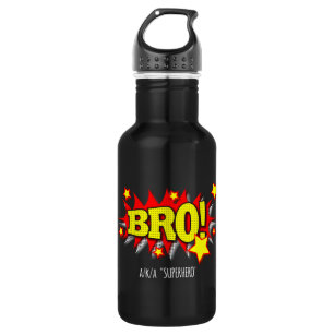 Bro Superhero Comic Burst Cartoon 532 Ml Water Bottle