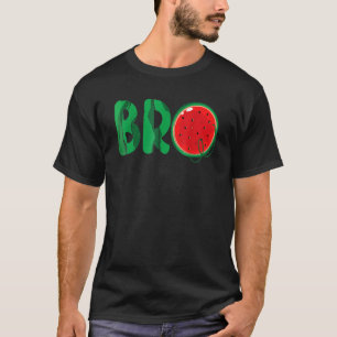 Bro Watermelon  Matching Family Summer Fruit Broth T-Shirt