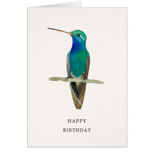 Broad-billed Hummingbird Happy Birthday Card
