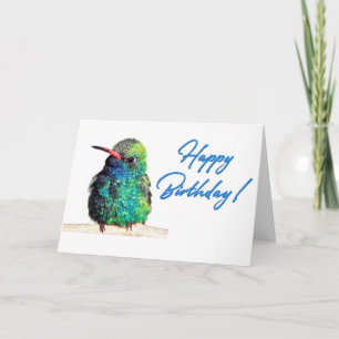 Broad-billed Hummingbird Photo Happy Birthday Card