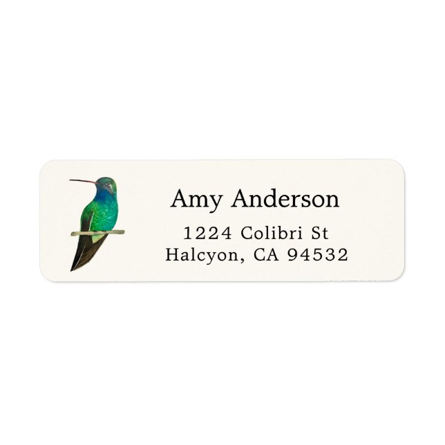  Broad-billed Hummingbird Return Address Label (Front)
