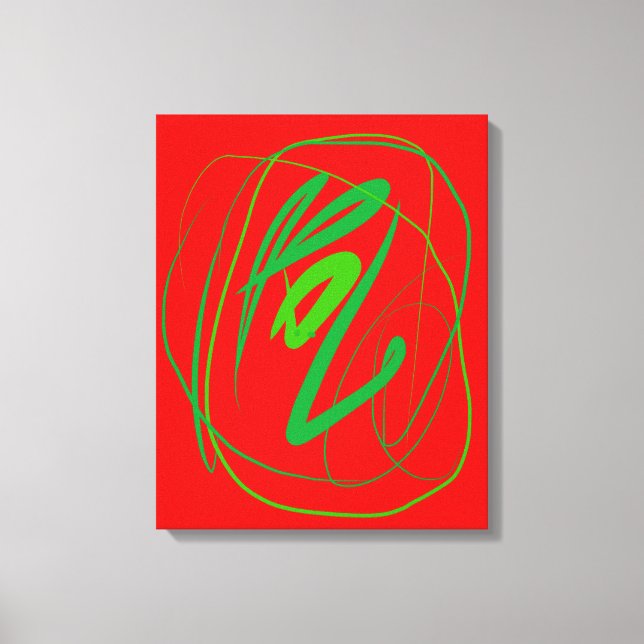 Broad gesture Stretched Canvas Print (Front)
