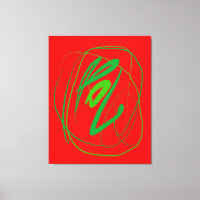 Broad gesture Stretched Canvas Print