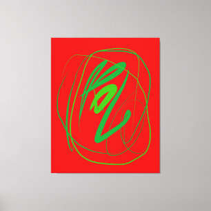 Broad gesture Stretched Canvas Print