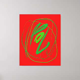 Broad gesture Stretched Canvas Print