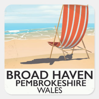 Broad Haven, Pembrokeshire,Wales seaside Square Sticker