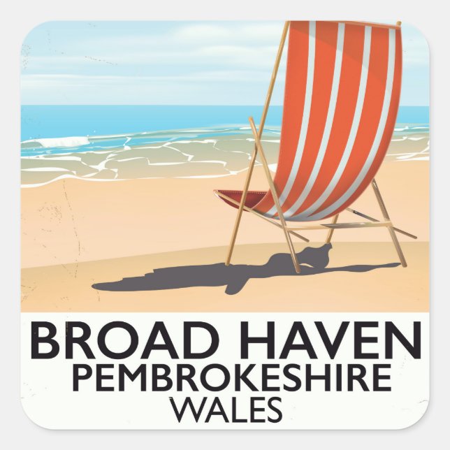 Broad Haven, Pembrokeshire,Wales seaside Square Sticker (Front)