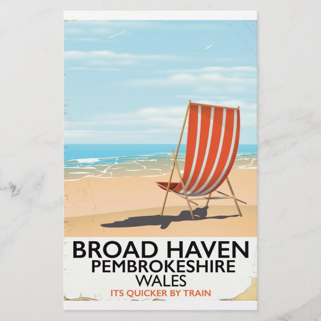 Broad Haven, Pembrokeshire,Wales seaside Stationery (Front)