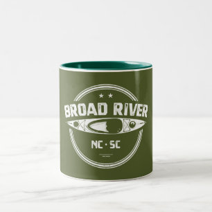 Broad River North Carolina South Carolina Kayaking Two-Tone Coffee Mug