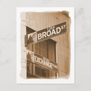 Broad St. Exchange Place Postcard