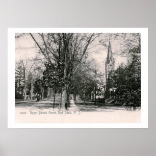 Broad St., Red Bank, NJ 1906 Vintage Style Poster