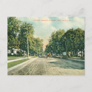 Broad St., Red Bank, NJ 1910 Vintage Postcard
