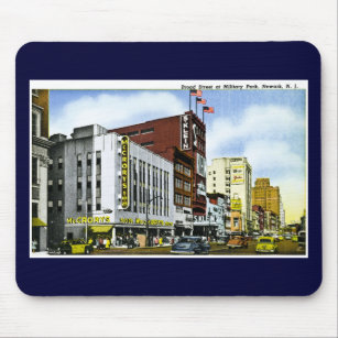 Broad Street at Military Park, Newark, New Jersey Mouse Mat