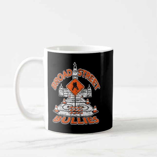 Broad Street Bullies Philadelphia Orange and Black Coffee Mug (Left)