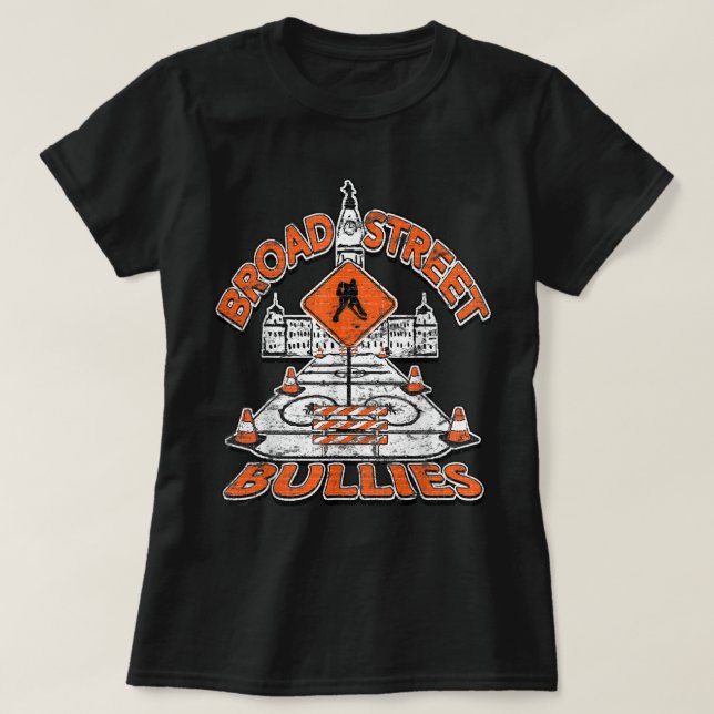 Broad Street Bullies Philadelphia Orange and Black T-Shirt (Design Front)