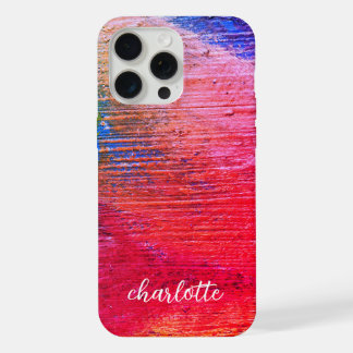 Broad Stroke with Monogram Name iPhone 15 Pro Max Case