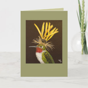 Broad-Tailed hummingbird card